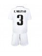 Real Madrid Eder Militao #3 Heimtrikotsatz für Kinder 2022-23 Kurzarm (+ Kurze Hosen)